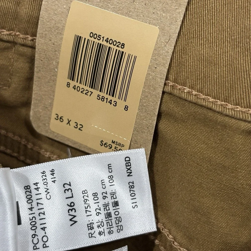 Levi's 514 Jeans Men's 36x32 Straight Mid Rise Premium Soft Twill Brown Khaki